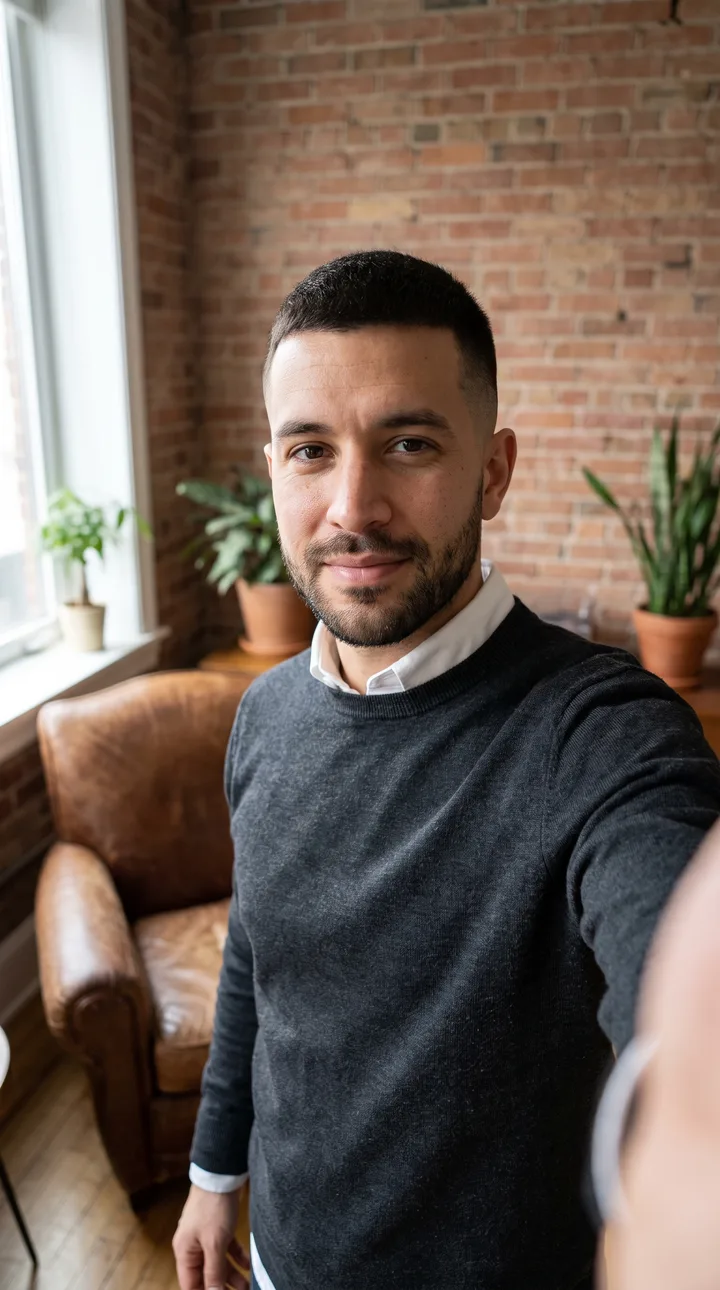 The photo in: an AI actor from the starter cast, for Studio headshot