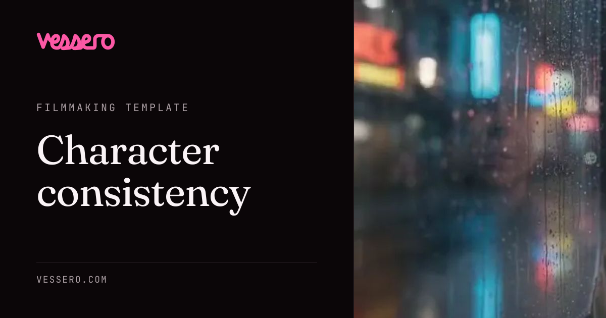 Character consistency template · Vessero