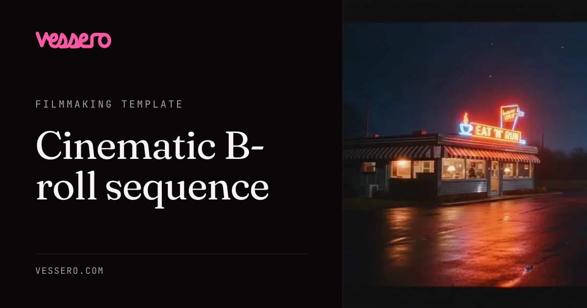 Cinematic B-roll sequence template · Vessero